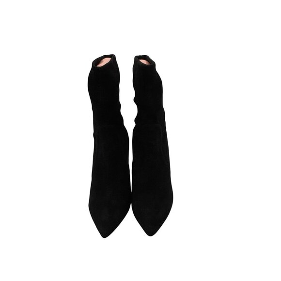 Stuart Weitzman Black Suede Heel Sock Luxury Boot Women Size 10 - Picture 6 of 16